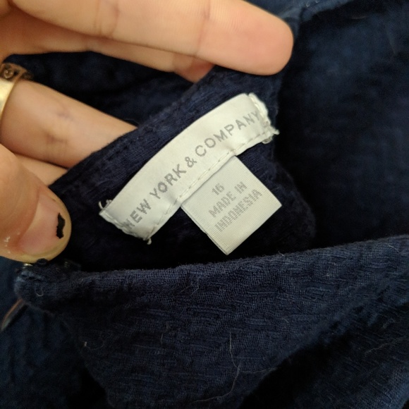 NY&CO Navy Blue studded dress - Picture 2 of 3